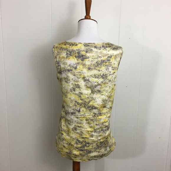 Talbots Sleeveless Scoop Neck Smocked Cotton Top - Picture 6 of 8